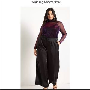 Eloquii Wide Leg Shimmer Pant - Plus Size